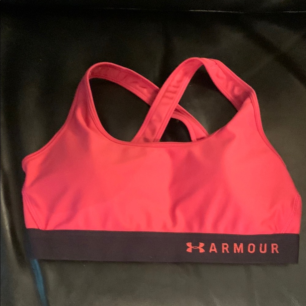 Under Armour maroon Cross-Back Sports Bra